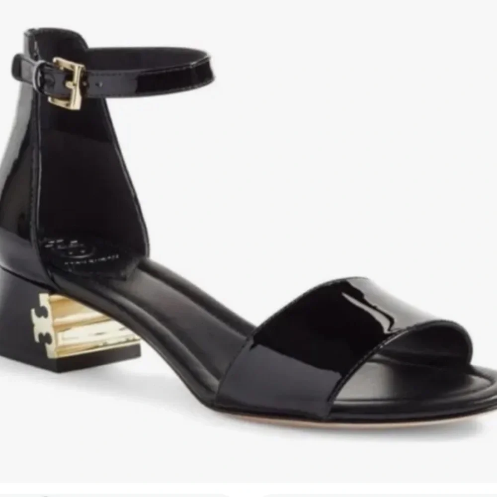 Tory Burch Finley black Patent Leather sandals - Picture 8 of 11